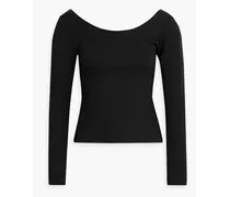 Abby stretch-LENZING™ ECOVERO™ jersey top - Black