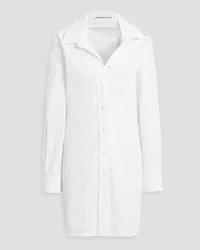 Alexander Wang Cutout cotton-poplin mini shirt dress - White White