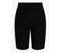 Amalfita ribbed cashmere shorts - Black