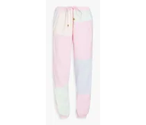 Wilder patchwork French cotton-terry track pants - Pink