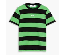 Striped cotton-jersey T-shirt - Green