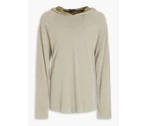 Linen-blend hoodie - Neutral