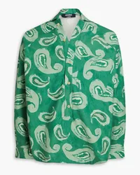 Jacquemus Pingo printed embroidered cotton shirt - Green Green