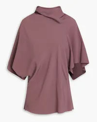 Rick Owens Draped crepe top - Purple Purple