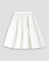 Nina Ricci Ruffled taffeta skirt - White White