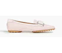 Smooth and patent-leather loafers - Pink