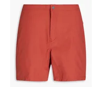 Calder 6E mid-length cotton-blend swim shorts - Red