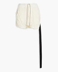 Rick Owens Shell-trimmed cotton-jersey shorts - White White