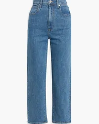 SLVRLAKE London cropped high-rise straight-leg jeans - Blue Blue