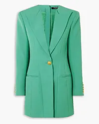 Balmain Button-embellished wool mini dress - Green Green