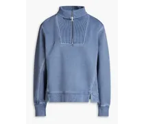Crosby cotton-fleece half-zip sweatshirt - Blue