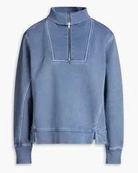 Alex Mill Crosby cotton-fleece half-zip sweatshirt - Blue Blue