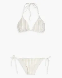 Lisa Marie Fernandez Striped seersucker bikini - Neutral Neutral