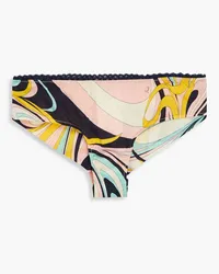 Emilio Pucci Printed silk-blend satin low-rise briefs - Pink Pink