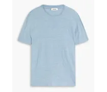 Linen-jersey T-shirt - Blue