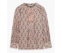 Dracha floral-print cotton blouse - Pink