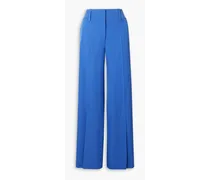 Grain de poudre wool wide-leg pants - Blue
