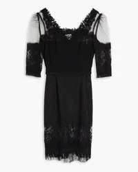 Dolce & Gabbana Lace-paneled tulle dress - Black Black