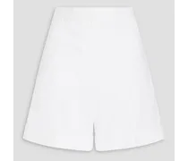 Cotton-blend piqué shorts - White