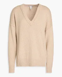 Autumn Cashmere Bouclé-knit cotton sweater - Neutral Neutral