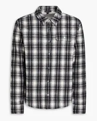 James Perse Checked cotton-flannel jacket - Black Black