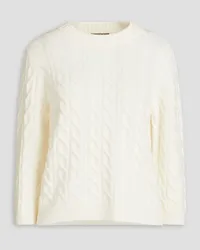 N.Peal Cable-knit cashmere sweater - White White