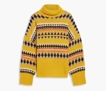 Willow Fair Isle wool turtleneck sweater - Yellow