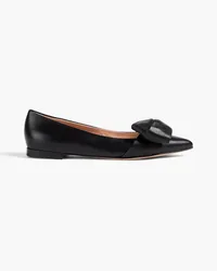 Gianvito Rossi Embellished leather point-toe flats - Black Black