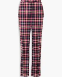 Rebecca Vallance Ryder checked twill straight-leg pants - Purple Purple