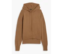 Silk-blend hoodie - Brown