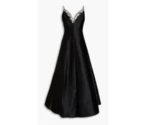Embellished faille gown - Black