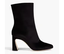 Velvet ankle boots - Black