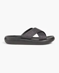 Ancient Greek Sandals Thais raffia slides - Black Black