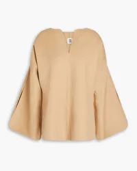 By Malene Birger Calias brushed wool-felt top - Neutral Neutral