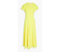 Adriana crepe midi dress - Yellow