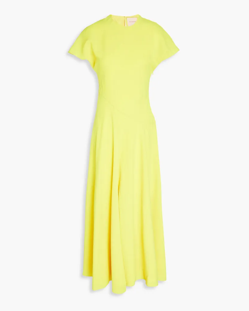 Roksanda Ilincic Adriana crepe midi dress - Yellow Yellow