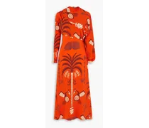 Aclla Ceremonial convertible printed stretch-jersey maxi dress - Red