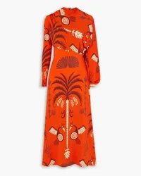 Johanna Ortiz Aclla Ceremonial convertible printed stretch-jersey maxi dress - Red Red