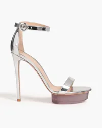 Gianvito Rossi Godiva mirrored-leather platform sandals - Metallic Metallic