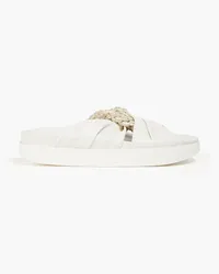 Zimmermann Twisted leather and cord slides - White White