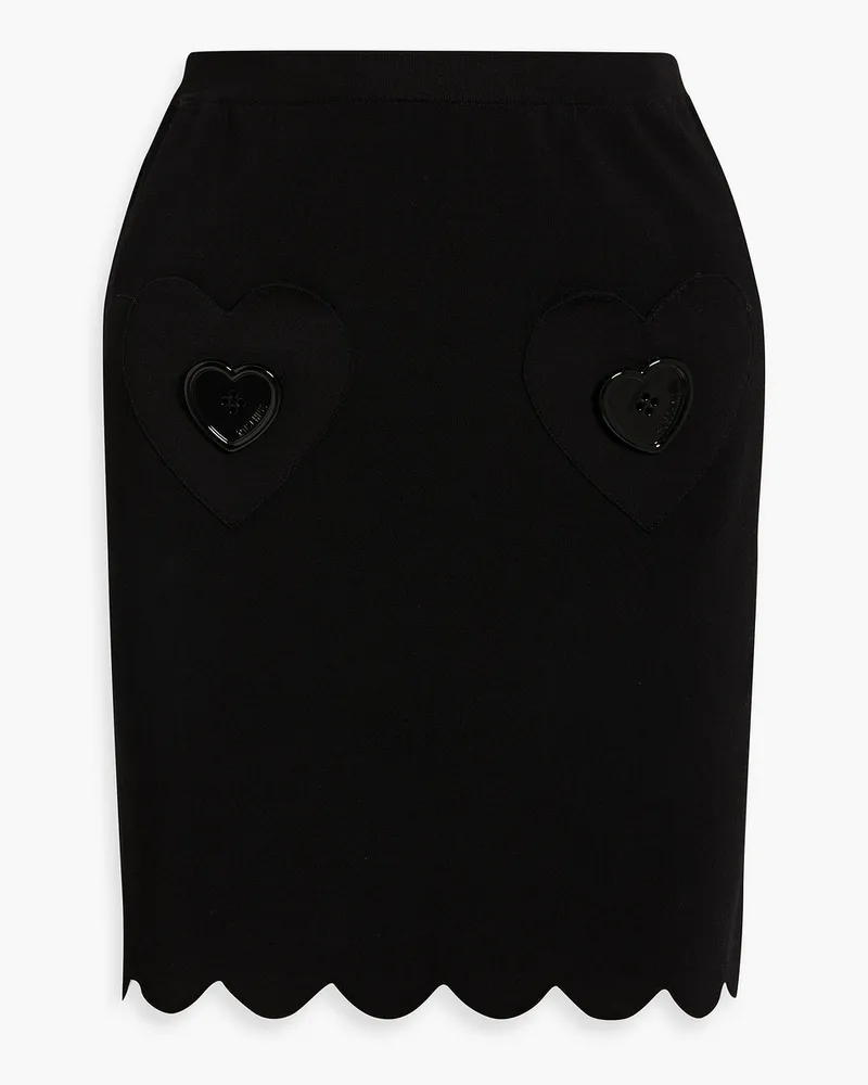 Moschino Scalloped jersey mini skirt - Black Black