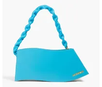 La Vague Curvy leather shoulder bag - Blue