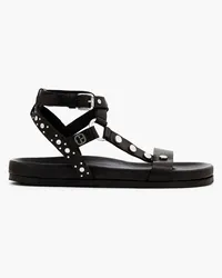 Claudie Pierlot Studded leather sandals - Black Black