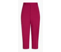 Cropped wool tapered pants - Purple