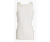 Ribbed TENCEL™-blend jersey tank - White