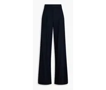 Marbeau pleated crepe wide-leg pants - Blue