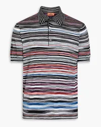 Missoni Space-dyed crochet-knit cotton polo shirt - Multicolor Multicolor