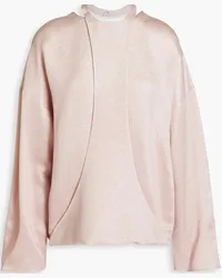 Valentino Garavani Layered metallic textured-crepe top - Pink Pink