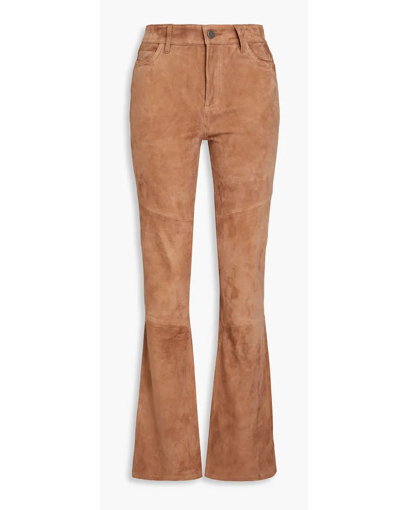 Paige Laurel suede flared pants - Brown Brown