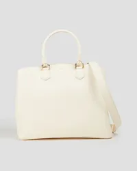 Serapian Pebbled-leather tote - White White